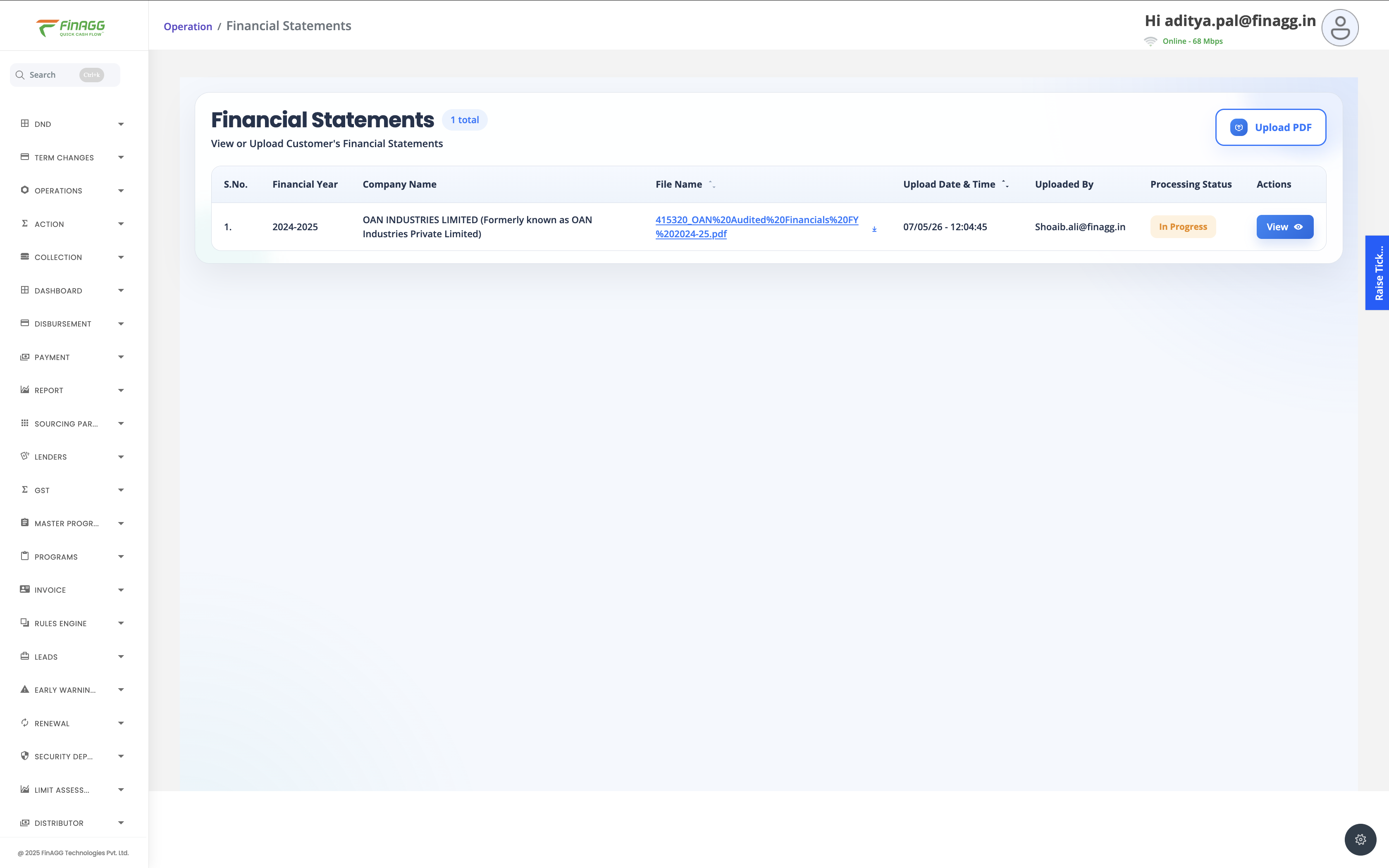 Statements pipeline
